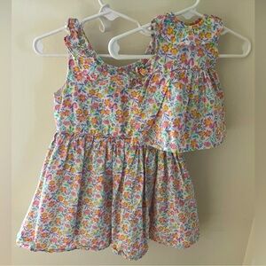 4T Tommy Bahama Floral Kids Sleeveless Dress with Matching Doll Dress